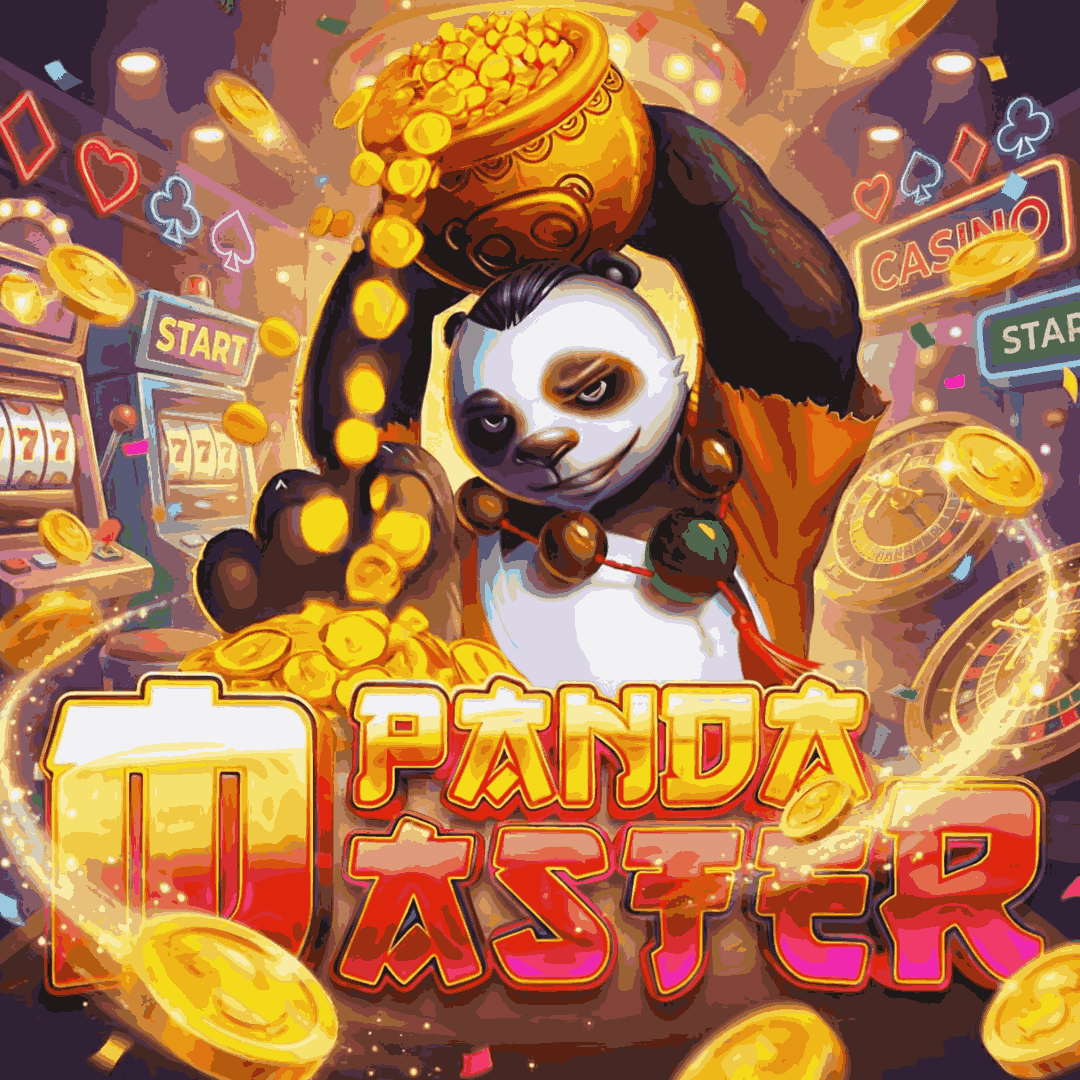 Panda Master sweepstakes app logo, available through the Luck Shack secure player dashboard.